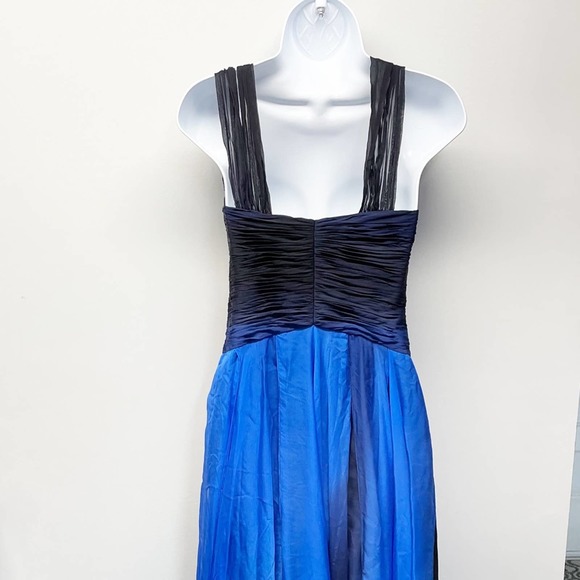 Alberto Makali Ombré Beaded Gown Silk Blue Size 2 - Picture 10 of 16